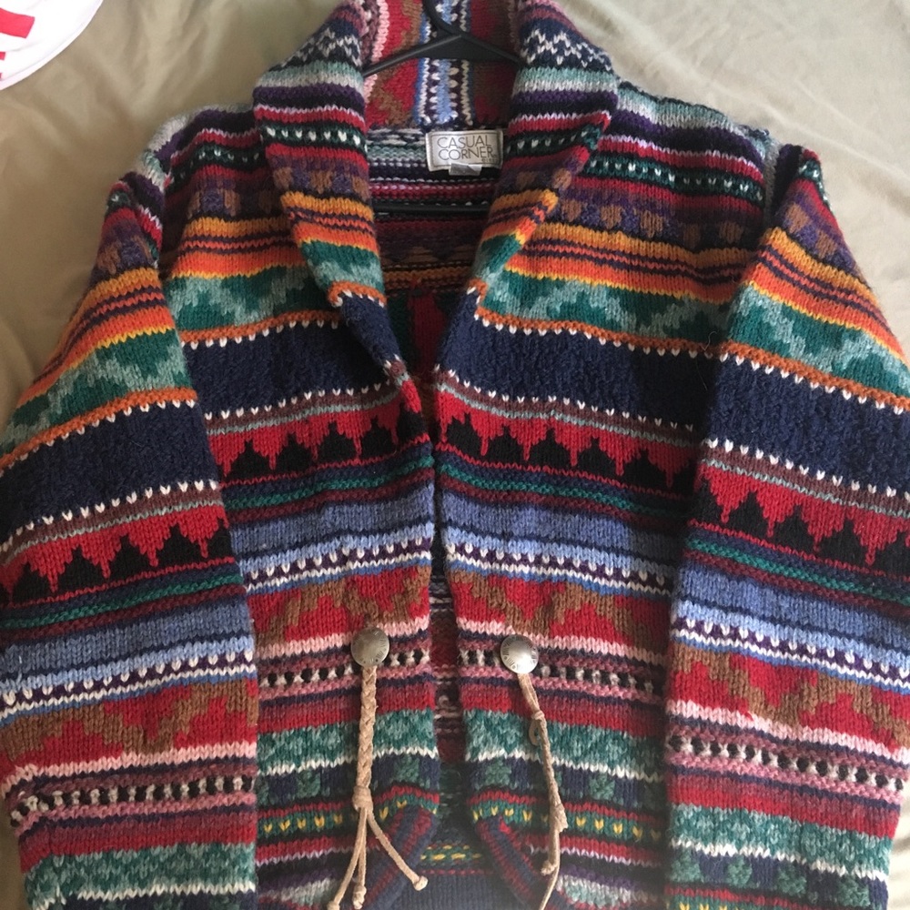 Boho 100% Wool Sweater